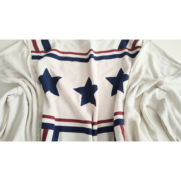 FREE PEOPLE WE THE FREE STARS & STRIPES CAMDEN SWEATSHIRT NWOT XS - Picture 3 of 8